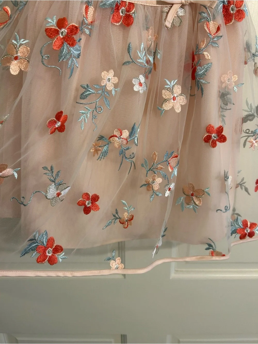 Christian Siriano Pink Floral Embroidered Dress